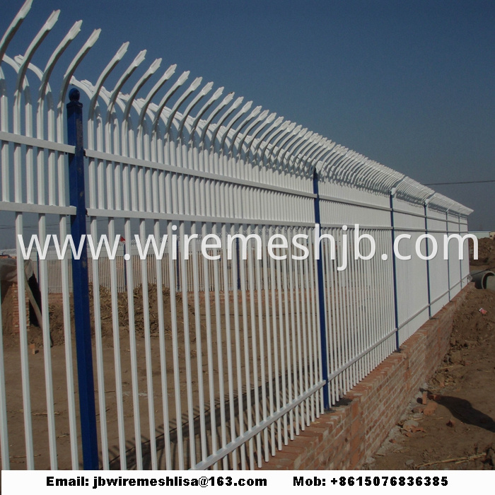 Powder Coated Security Zinc Steel Fence